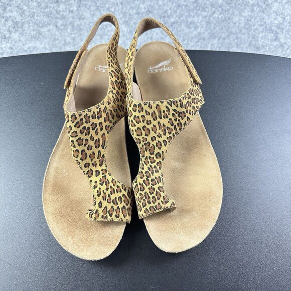 Dansko Reece Sandals Shoes Womens Size 41 EU Leopard Suede Leather 10.5-11 US* - Picture 9 of 15